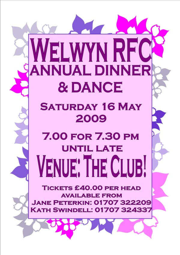 Welwyn End of Season Dinner and Dance